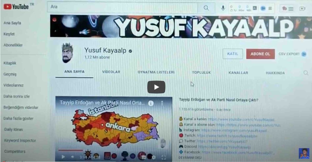 yusuf kayaalp youtube kanali ne kadar kazaniyor